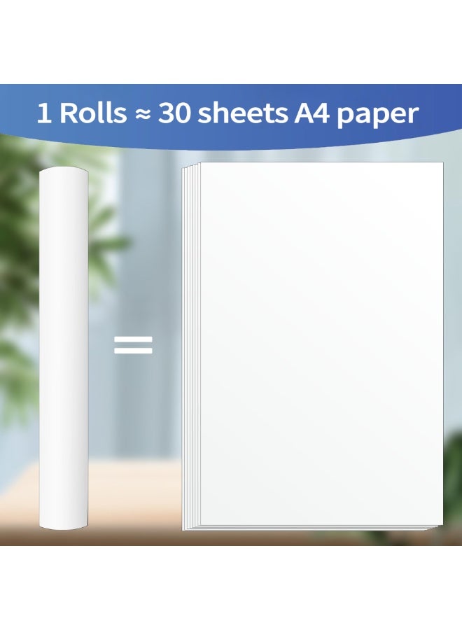 2 Rolls Thermal Printer Paper, Thermal Paper 210x 30mm, Us Letter Paper Size Thermal Paper Rolls for M08f M832 Portable Printer, A4 Printing Paper Roll, White - Image 4